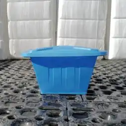 Ванна пластиковая пищевая с крышкой К, 200 л, HDPE, синий [121207.0200.601.002]