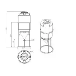Емкость ФМ 240 л в обрешетке New