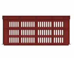 Ящик пластиковый универсальный пищевой с перфорированными стенками и сплошным дном, 600х400х259 мм, красный [12.435Lе.40.PE]