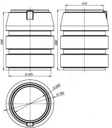 Горловина септика Rostok 940 мм