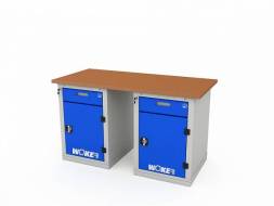 Верстак ДВК с 2 тумбами WOKER PRO 2202.1500