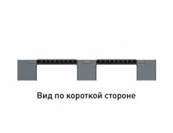 Паллет (поддон) пластиковый усиленный сплошной на 3-х полозьях, 1200х1000x150 мм, серый [02.114F.91.PEF.T10X]