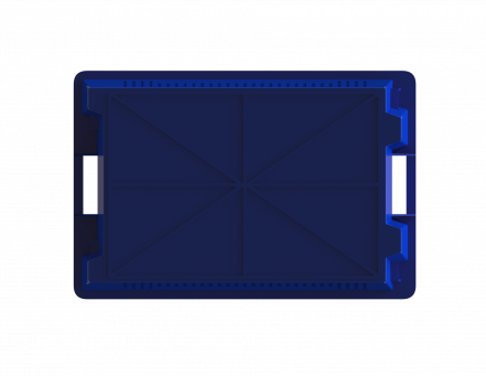 Ящик пластиковый (600х400х200) перфорированные стенки сплошное дно