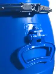 Бочка пластиковая с крышкой, металлическим обручем и ручками, 20 л, синий [БП 20]