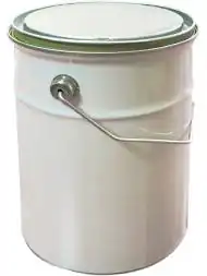 Ведро металлическое, 5 л, прижимная крышка, белый [2103]