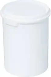 Ведро пластиковое с крышкой, 1 л, белое [5124]