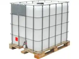 Еврокуб (IBC-контейнер) на деревянном поддоне восстановленный, 1000 л, белый [RECO дп]