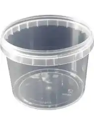 Ведро-банка пластиковая круглая с крышкой, 0.55 л [4031]