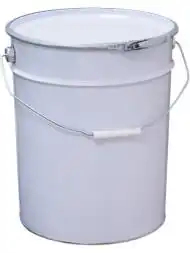 Ведро металлическое, ВМо 25б, 25 л, крышка-обруч, белый [5054]