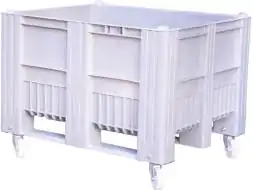Крупногабаритный сплошной пластиковый контейнер на колесах BoxPallet, 1200x1000x900 мм, серый [C-Box 1210 SW (900)]