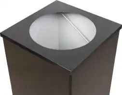 Урна для мусора металлическая Квадро-24, 80 литров, черный