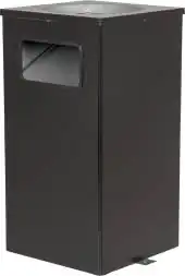 Урна для мусора металлическая Квадро-13, 80 литров, черный