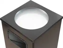 Урна для мусора металлическая Квадро-13, 80 литров, черный