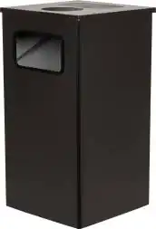 Урна для мусора металлическая Квадро-11, 80 литров, черный