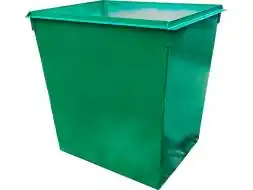 Контейнер для мусора металлический, 750 л (0.75 м³), зеленый [КТБО 0.75-1]