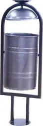 Урна мусорная металлическая с пепельницей, 1050х370х300 мм