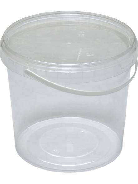 Ведро пластиковое с крышкой, 5.6 л, прозрачный [5103]