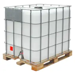 Еврокуб (IBC-контейнер) на деревянном поддоне восстановленный, 1000 л, белый [RECO дп]