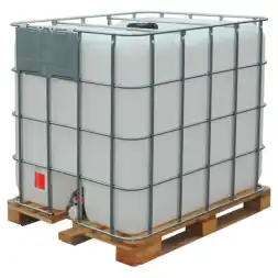 Еврокуб (IBC-контейнер) на деревянном поддоне UN, 1000 л, белый [UC 1000 дп UN (МОРСКОЙ)]