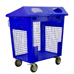 Контейнер металлический для мусора сетчатый, 800 л (0.8 м³), синий [КМС0,8/12]