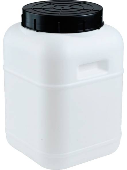Бочка (бидон) пластиковая с крышкой, 20 л, белый [ББК 20п]