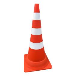 Конус дорожный 750 мм, 3 белые полосы