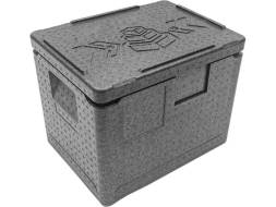 Термобокс пенополипропиленовый с крышкой STP Normal, 400х300х320 мм, 22 л, 40 кг/м3, серый
