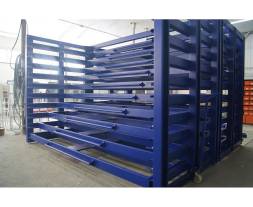 Стеллаж для горизонтального хранения листового металла, 3000х1500 мм, 5 ярусов, синий [КГ049515]