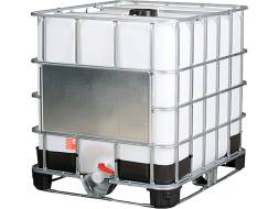 Еврокуб (IBC-контейнер) на комбинированном поддоне восстановленный, 1000 л, белый [RECO комби]