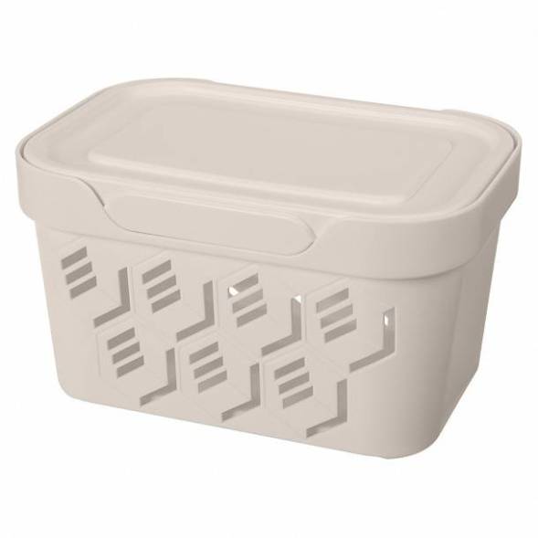 Ящик с крышкой универсальный Deluxe, 1,9л, светло-бежевый