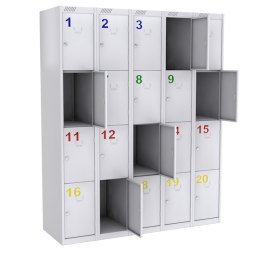 Шкаф для хранения сумок в супермаркетах на 20 ячеек [13129]