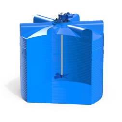 Емкость V 8000 литров с лопастной мешалкой