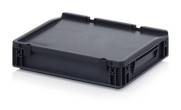 Евроконтейнер пластиковый ESD ED 43/75 HG, 40x30x9 см
