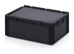 Евроконтейнер пластиковый ESD ED 64/22 HG, 60x40x23,5 см