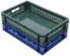 Ящик пластиковый мясной Е1, 600х400х120 мм, синий [600400120-00]