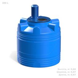 Емкость V 200 литров с пропеллерной мешалкой