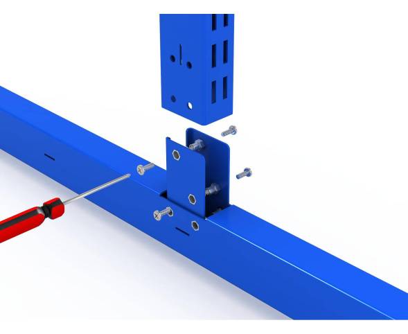 Стойка мобильная для пластиковых ящиков двусторонняя ДВК SORTEX 1495-M №1-2, синий [КГ030403]