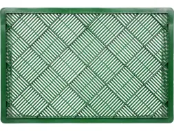 Ящик пластиковый перфорированный, 600x400x190 мм, 48 л, зеленый [106]