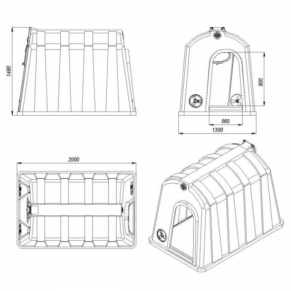 Домик для телёнка большой