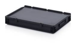Евроконтейнер пластиковый ESD ED 64/75 HG, 60x40x9 см