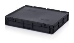 Евроконтейнер пластиковый ESD ED 86/12 HG, 80x60x14 см