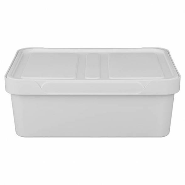 Ящик с крышкой универсальный Luxe, 12л, светло-серый