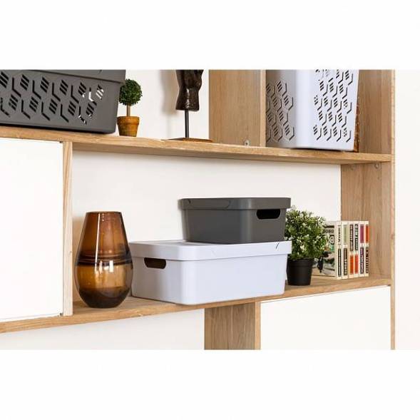 Ящик с крышкой универсальный Luxe, 12л, светло-серый