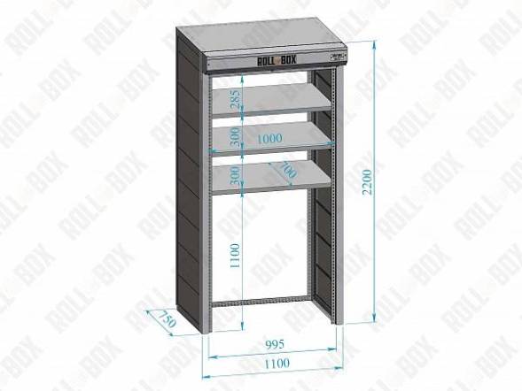 Шкаф в паркинг ROLL‑BOX STANDART ECO 22.11.075 V1