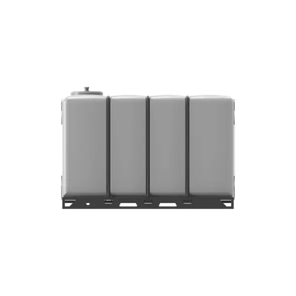 Емкость KR 4000л под плотность до 1.5 г/см3 белая в обрешетке (полный слив)