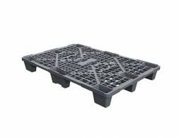 Паллет (поддон) пластиковый перфорированный на ножках, 1200х800х140 мм, серый [02.102.91.Q]