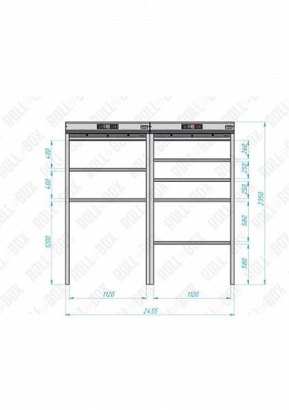 Роллетный шкаф ROLL-BOX SIMPLE Plus 24.08.24.V1-2