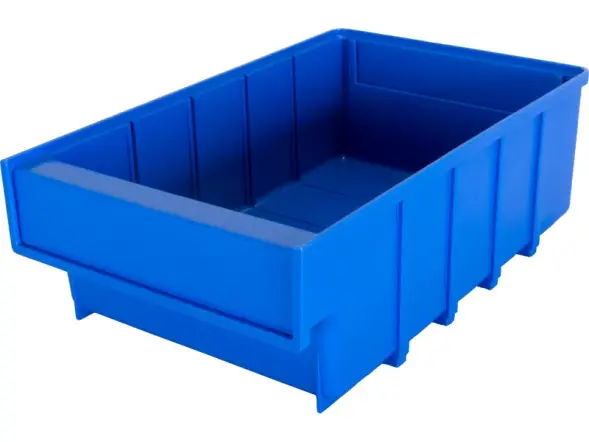 Контейнер полочный пластиковый, 300x185x100 мм, 5.55 л, синий [6002]