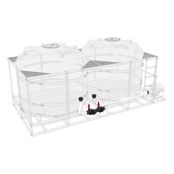 Комплект полного слива боковой для мотопомпы G3 на две емкости TR