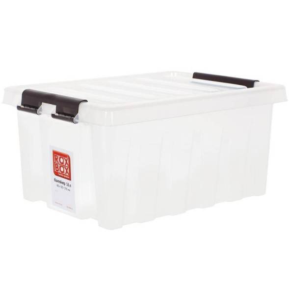 Контейнер с крышкой и клипсами Rox Box Original, 16 л, 415x300x190 мм, прозрачный [016-00.07]